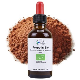 Sala Propolis Solution 10% Alcohol-Free Organic Extract - Suitable for Children and Animals - 50 ml Pipette