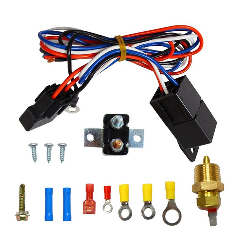 3/8 Inch Electric Cooling Fan Wire Harness Kit 185 On