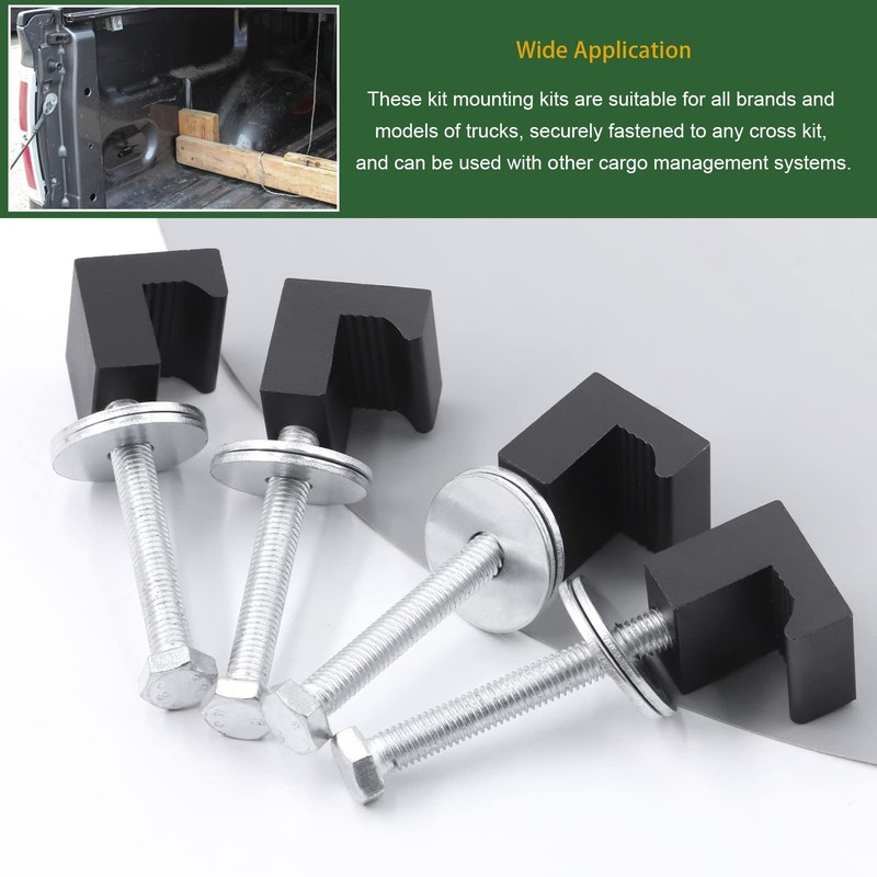 Keadic 12Pcs Aluminum Truck Tool Box Mounting Kit, Heavy Duty