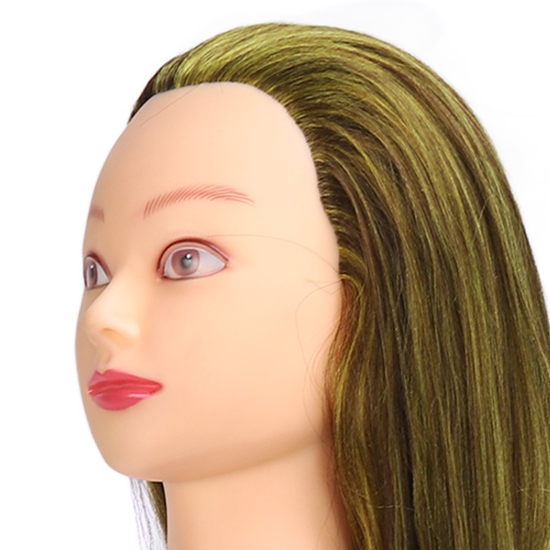 Gradient Wig Hair Mannequin Head Hairdressing Styling Training Braiding Doll