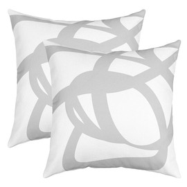 jejeloiu Light Grey and White Pillow Cases Cushion Covers 22"x22" Set of 2 Soft Geometric Geometry Throw Pillow Covers Stripe Line Decorative Throw Pillowcases Abstract Modern Art Cushion Cases