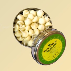 Nature Blaze Ghee Wicks Diya Batti | Wax Free Ghee Wicks for Puja, Festival and Occasions 100 Pieces (Ghee Wicks in Steel Box)