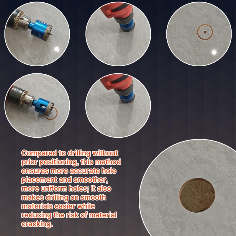 2" (50mm) Diamond Hole Saw Drill Bit Set - Includes