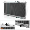 2-Row Full Aluminum Core Dual Core Racing Radiator Compatible with