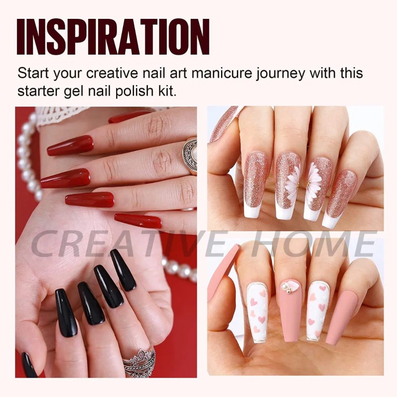 Geles Semipermanente Esmaltes Uñas (kit 24 Pzs Color Gelesh)