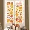 Whaline 6 Sheet Thanksgiving Fall Window Clings Hello Autumn Orange-Brown