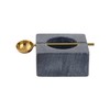 Cruiser’s Caché | Gray Marble Salt Cellar and Gold Spoon