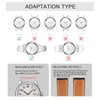 JBR Top Grain Leather Butterfly Unfolding Button Buckle Replacement Watch