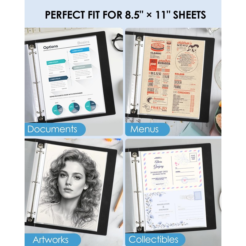 KTRIO 1200 Pack Sheet Protectors 8.5 x 11 inch, Clear