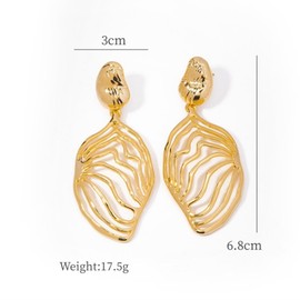 T-ztoss Gold Women Earrings Gold Statement Earrings Geometric Round Hammered Earrings Big Teardrop Dangle Earrings for Women (gold-5)
