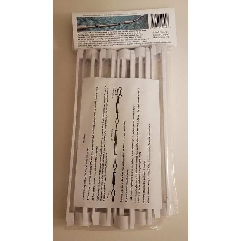 Zodiac Cleaner Clip (Pkg of 10 White Clips) Size 3/4
