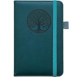 BIYUNRO Small Pocket Notebook, Leather Journal Mini (Green)