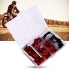 MUNEFE Fairing Bolts Kit, Motorcycle Fairing Bolt Kit, Red Aluminum