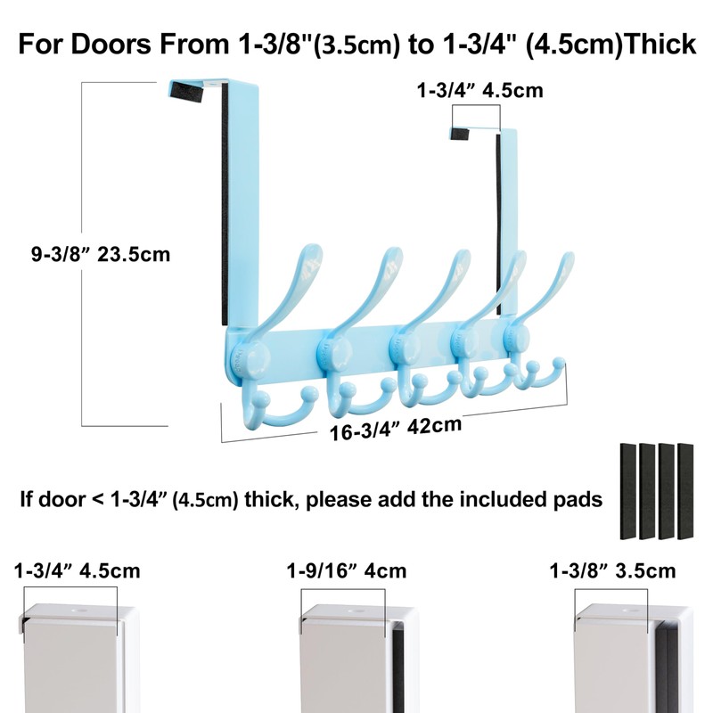 Dseap Over Door Hook 2.0 - Upgraded Version - Simple-Assembly,