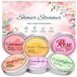 Christmas Stocking Stuffers for Adult Women: Eletorot 6 Pack Shower Steamers Aromatherapy for Self Care Spa, Valentines Day Gifts for Her Girlfriend Mom Sister Friends, White Elephant Presents