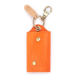 IL BISONTE Key Case, Leather, Genuine Leather, Cowhide Leather, Women's, Men's, Unisex, orange