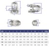 8Pcs M6 Wire Rope Clips Stainless Steel Cable Clamp U