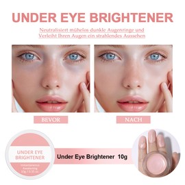 Under Eye Brightener, Eye Care Concealer, Brightening Under Eye Colour Correcting Medium Coverage, Moisturising Concealer Dark Circles, Waterproof & Long-Lasting Under-Eye Colour Corrector