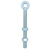 Swing Gate Long Eye Bolts Hinge + Nuts Adjustable Zinc