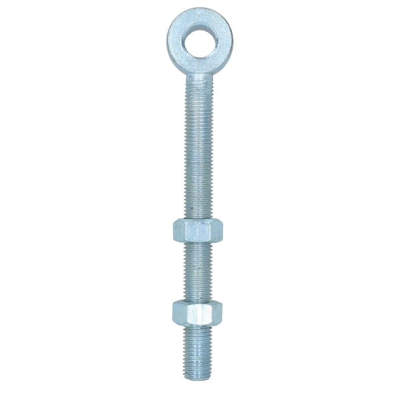 Swing Gate Long Eye Bolts Hinge + Nuts Adjustable Zinc