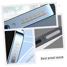 SEWACC 24pcs Phone Speaker Mesh Nets Dust Sticker for Loudspeaker Includes Storage Box