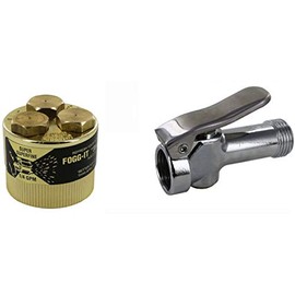 Fogg-It Misting Nozzle 1/4 GPM Super Superfine Volume with Shutoff Thumb Valve (Bundle, 2 Items)