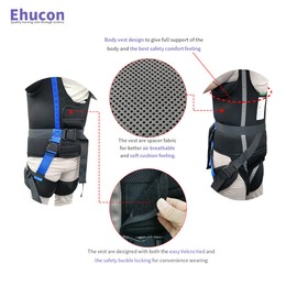 Ehucon Pelvic Padded Patient Lift Walking Sling,Portable Hoyer Standing Harness to People/Handicap for Ambulating Support Training,500 lbs Safety Loading -Large Size