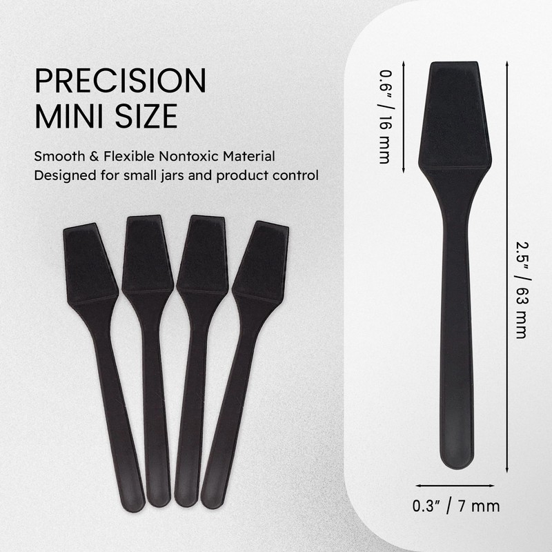 100 Pieces Cosmetic MakeUp Disposable Plastic 2.5" Spatulas For Skin