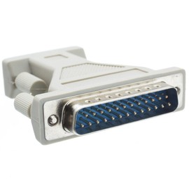Serial at Modem Adapter, DB9 Male to DB25 Male