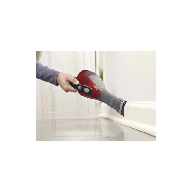BLACK+DECKER 15" Red Cordless Handheld Vacuum Bagless Battery Upholstery Dust