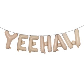 Yeehaw First Rodeo Birthday Party Decorations Boy Cowboy Girl Wild West Western Decor Its My Birthday Baby Shower Balloons (YEEHAW Caramel)