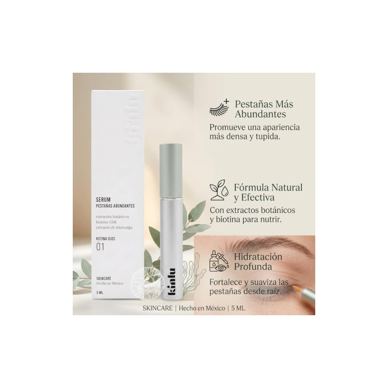 RP01 Serum Pestañas Abundantes de KINLU (5ml) Transparente