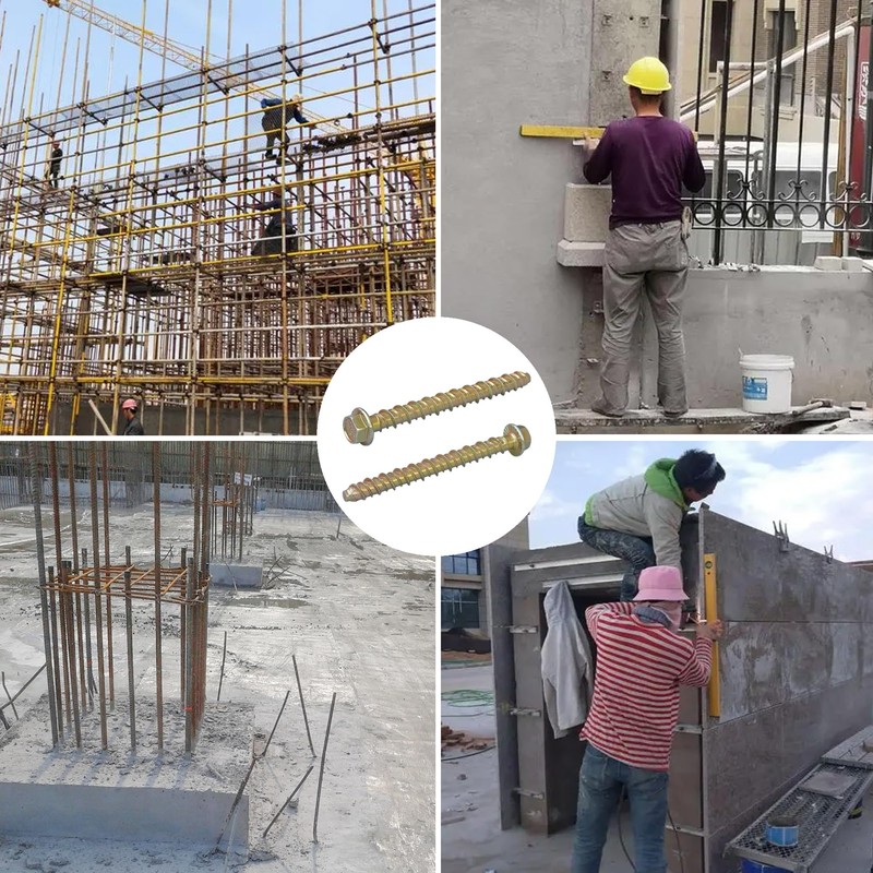 8 PCS M8*100mm Self Tapping Screws Anchors for Concrete