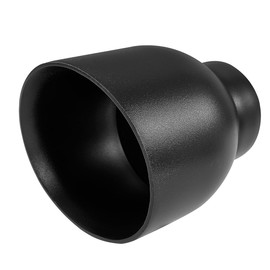 TriTrust Exhaust Tip, 2.5 Inch Inlet, 4'' Outlet 5'' Long Muffler Tip, Powder Coated Black Stainless Steel Truck Car Tail Tip, Weld On 2.5'' Outer Diameter Tailpipe, 2.5"ID x 4"OD x 5"L