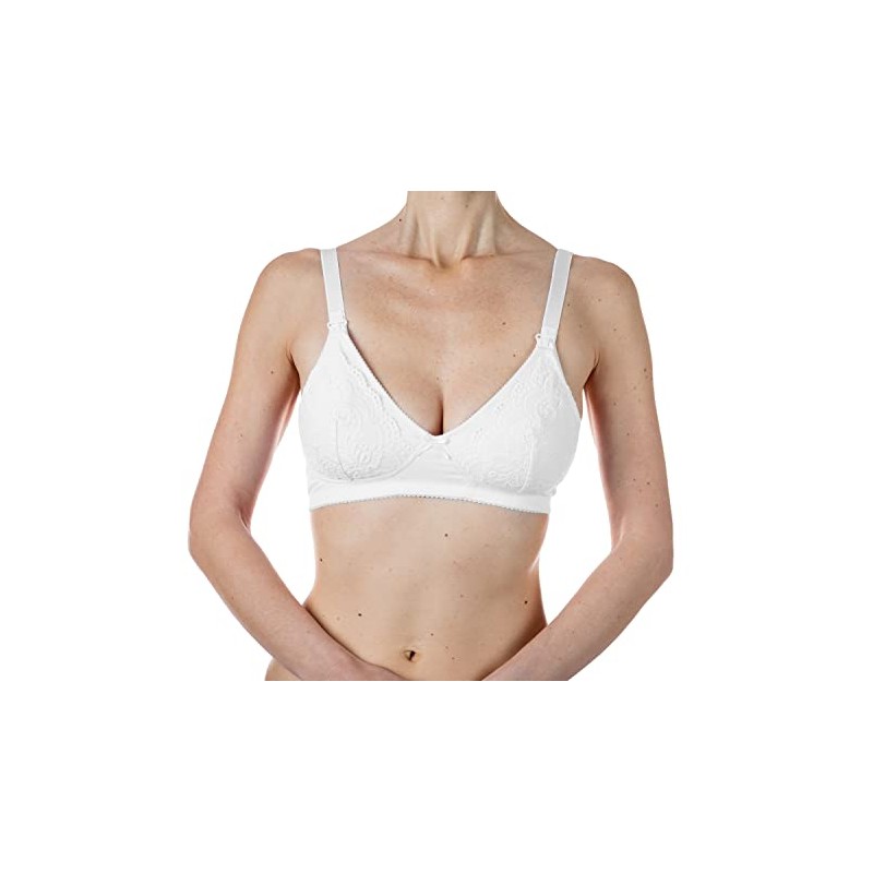 Chicco Cotton Nursing Bra Size 5C, White, 5C