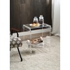 Artmaze Clear Acrylic End Table，2-Tier，Nightstand for Living Room and Bedroom,Easy