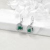 Malachite Drop Dangle Earrings 925 Sterling Silver Tree of Life