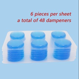 CashBeat 48Pcs Drum Dampeners, Blue Silicone Gel Pads, Soft Drum Silencers Mute for Snare Tom Drums Cymbals, Tone Control Damper Dampening Kit