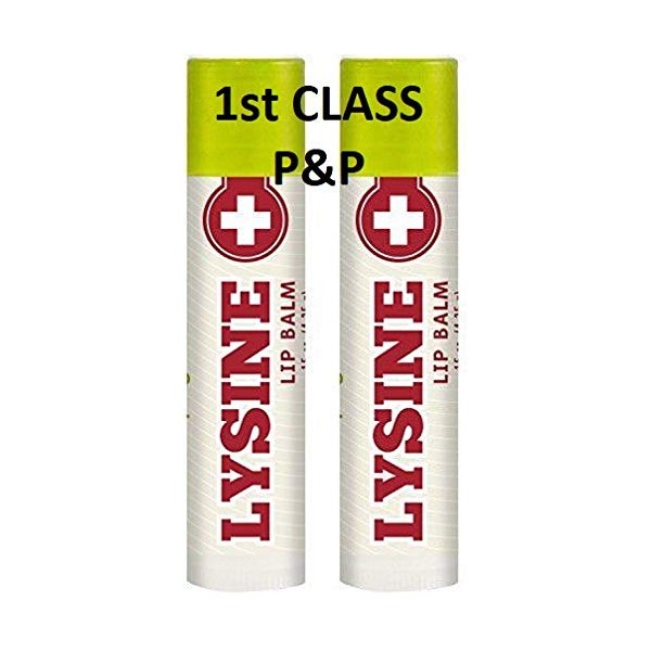 LYSINE Lip Balm 2 Tube Saver Pack 0.15 OZ (4 g) Fast Dispatch 312