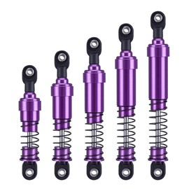 4pcs Aluminum Big Bore Shocks for 1/10 RC Crawler LCG Chassis Gspeed V3 Element Enduro SCX10 TRX4 Gamde R1 Comp Builds DIY (Purple 95mm 4pcs)