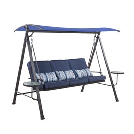 Garden Winds Replacement Canopy Top Cover Compatible with The Living Accents 20S6026B Swing - True Navy - Riplock 350