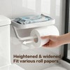 Self Adhesive Toilet Paper Holder with Shelf, No Drill Wall