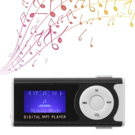 ciciglow Sport MP3, Tragbarer -Musik-Player 16 GB Erweiterungsspeicher mit LED-Taschenlampe LCD-Bildschirm-MP3-Player mit Kopfhörer und USB-Kabel(schwarz)