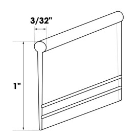 Tondiamo 2 Roll Shower Door Bottom Seals,Clear Shower Sweep Door Seal Silicone Replacement Parts for Bathroom Kitchen, 74 Inches in Total