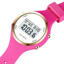 XCZAP Outdoor Sport Watches Alarm Clock 5Bar Waterproof LED Digital Watch (All red)