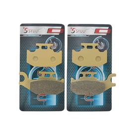 Front and Rear Brake Pads Compatible with for Suzuki LT-A 500 King Quad 2009-2016 / LT-A 700 King Quad 2005-2007 / LT-A 750 King Quad 2008-2016 Brake Pads Replacement Kits Sets FA413F FA414F