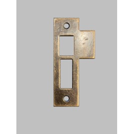 Generic 3-1/2"" Antique Brass Door Strike Plate Latch for Mortise, Striker, Keeper, Replacement, Solid Brass, 3.5"", 312AB
