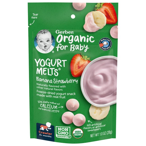 Gerber Graduates Yogurt Melts - Organic Banana Strawberry - 1 oz