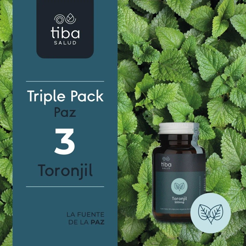 Triple Pack Control Estrés Toronjil 180 Cápsulas Tiba Salud Sabor