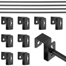 Trandraft 12 Pcs Metal Hanging File Bracket Clips 8 Pcs Hanging File Rail Clip 4 Pcs File Cabinet Rails Fits 1/2" Drawer Side Hanging File Folder Frame File Hangers for File Cabinets Storage(Black)